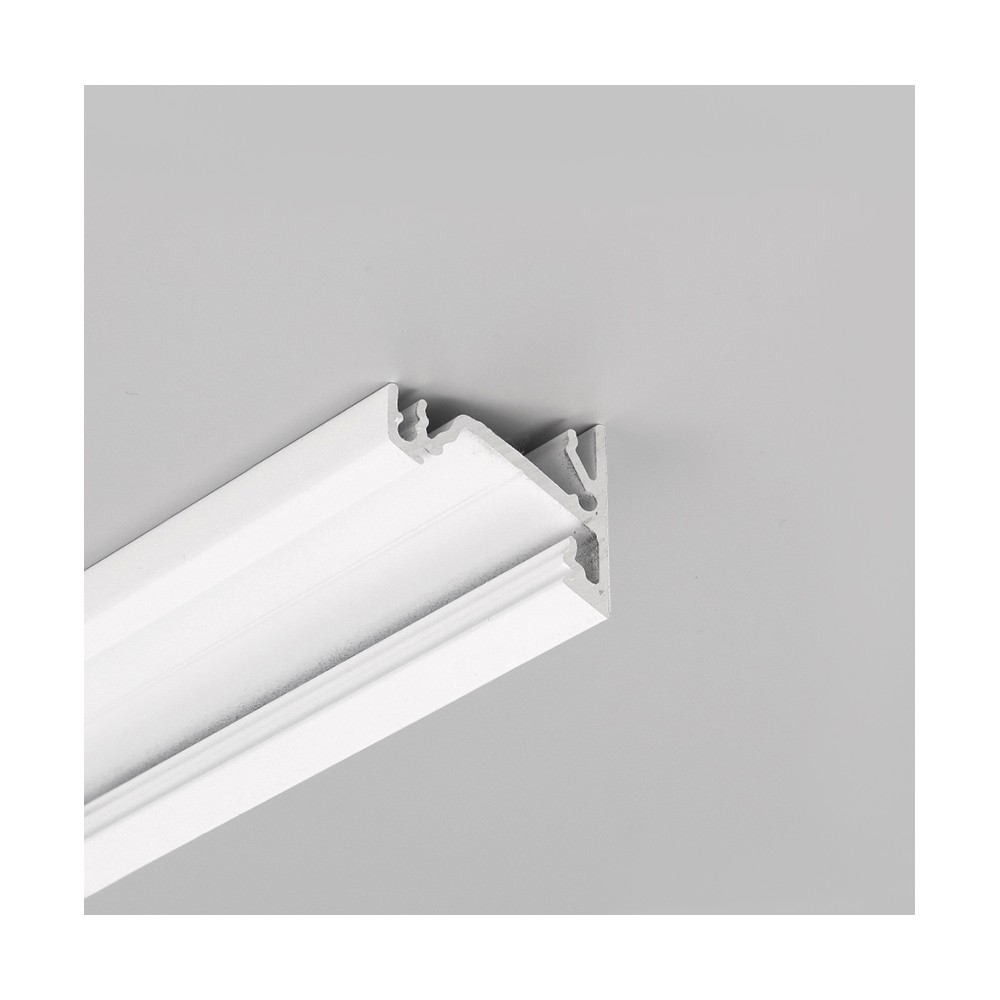 1m Aluprofil Corner14 Ee7f Ty Hvid Lakeret, Hjørne, Led Skinne fra Topmet