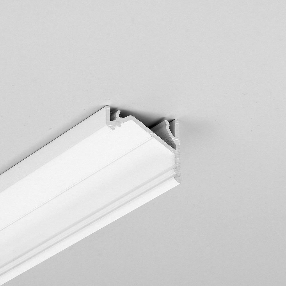 2m Aluprofil Corner16.v2 Ac 6 Ty   Hvid Lakeret, Hjørne, Led Skinne fra Topmet