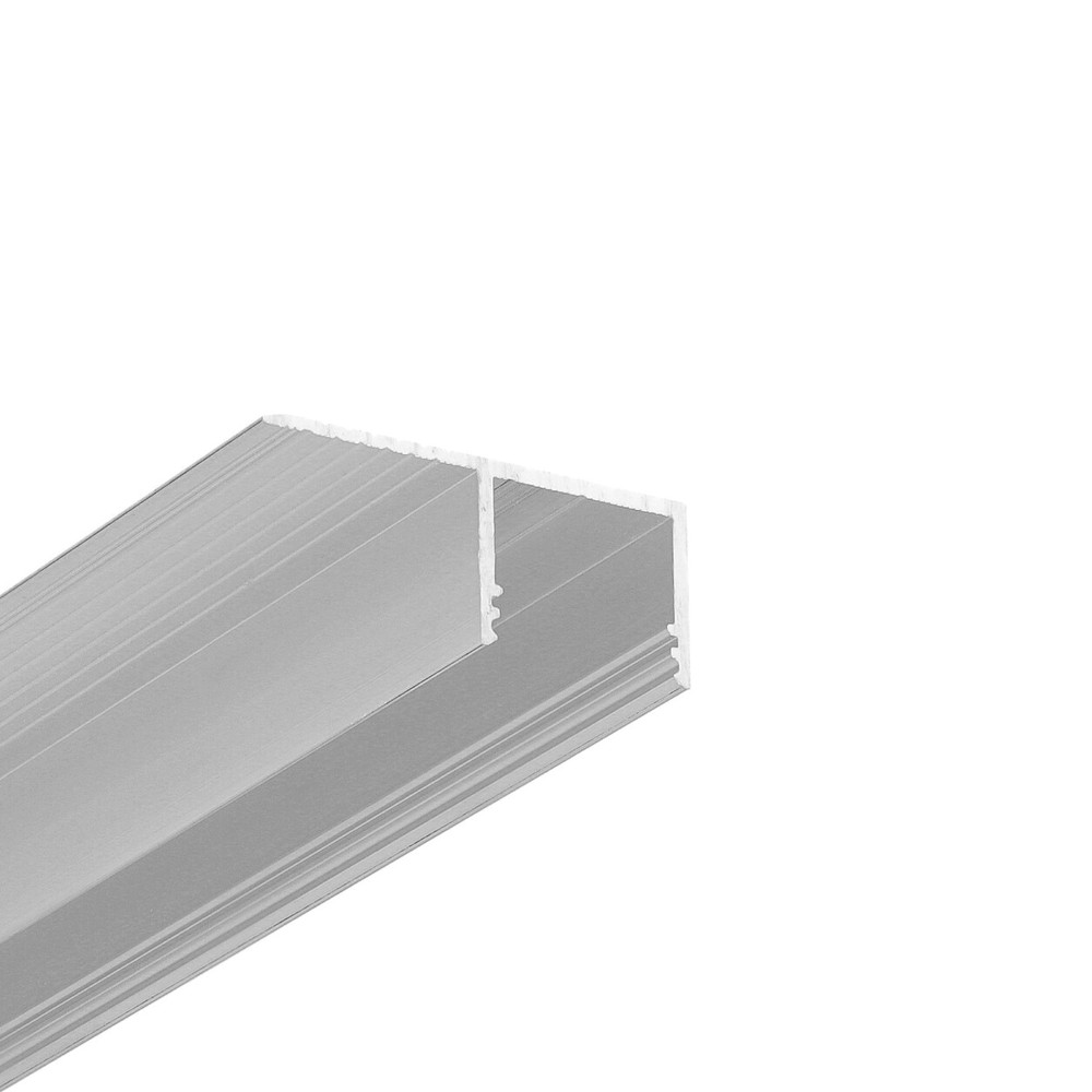 2m Aluprofil Plane14 Side Bc3 Ubehandlet Aluminium, Indspartling, Led Skinne fra Topmet