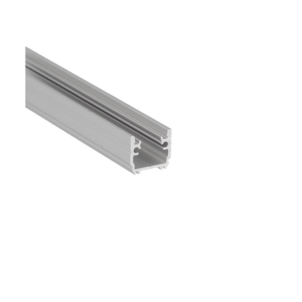 1m Aluprofil Floor12 K U Anodiseret, Fliseprofil, Led Skinne fra Topmet