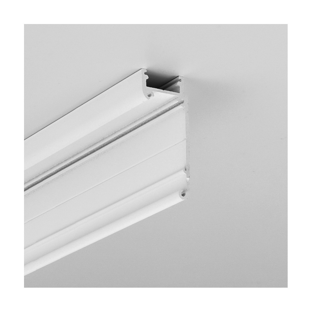 2m Aluprofil Walle12 Bcd Hvid Lakeret fra Topmet