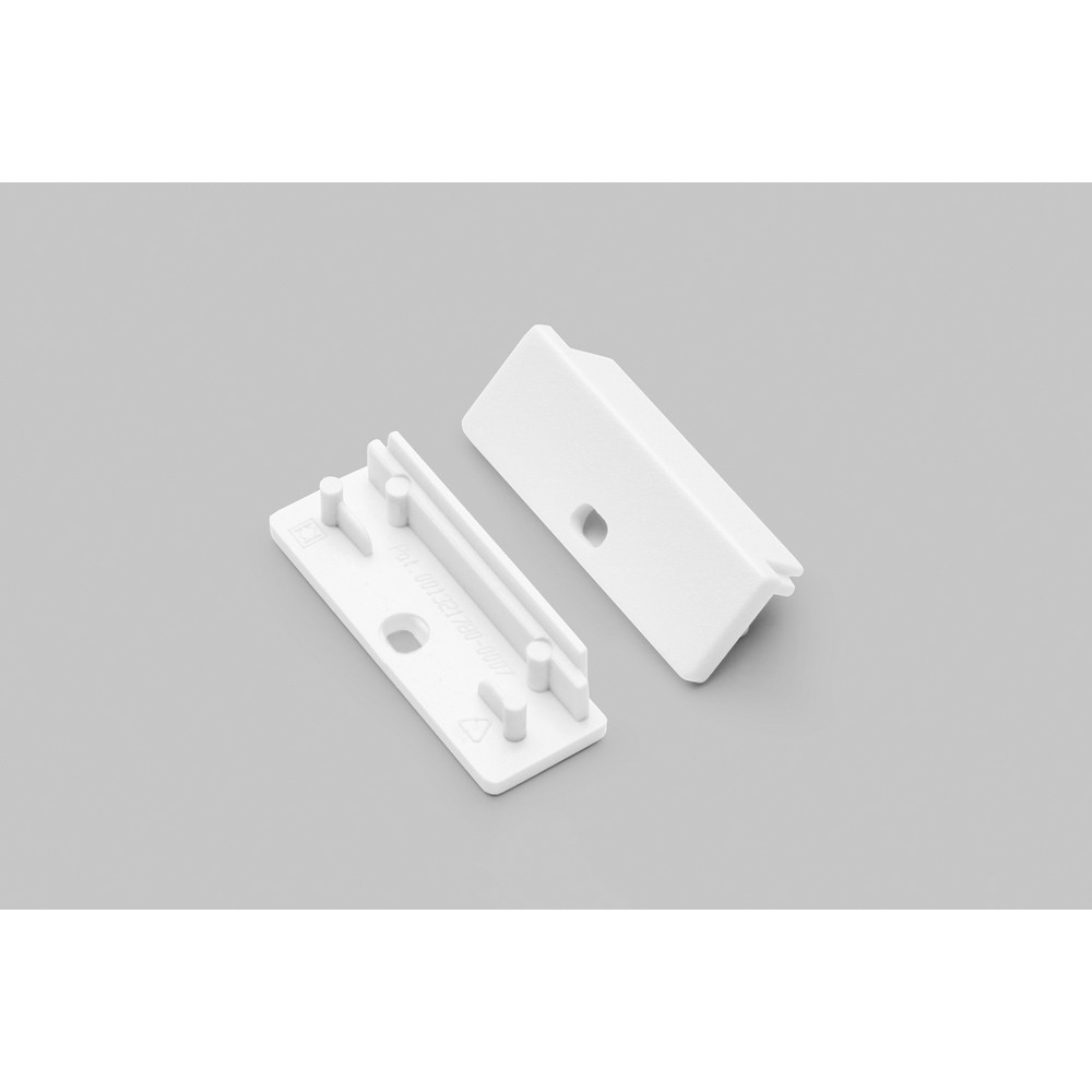 1 Stk. Endestykke Wide24   Med Hul, Hvid fra Topmet