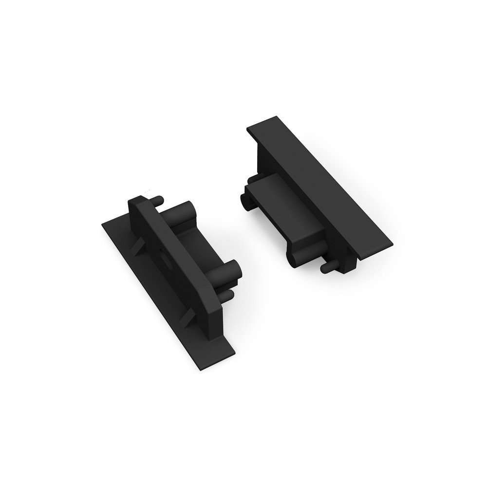 1 Stk. Endestykke Groove14 Gen2 Sq Med Hul, Sort fra Topmet