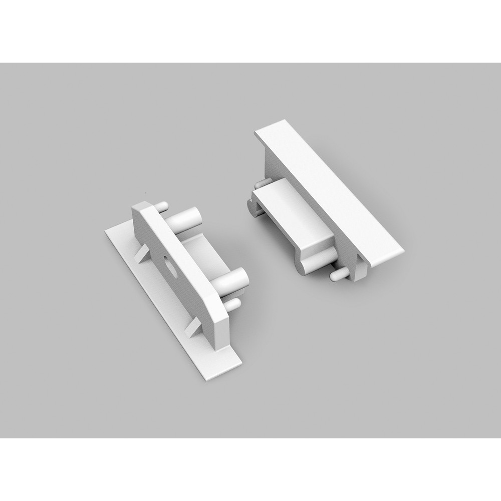 1 Stk. Endestykke Groove14 Gen2 Sq Med Hul, Hvid fra Topmet