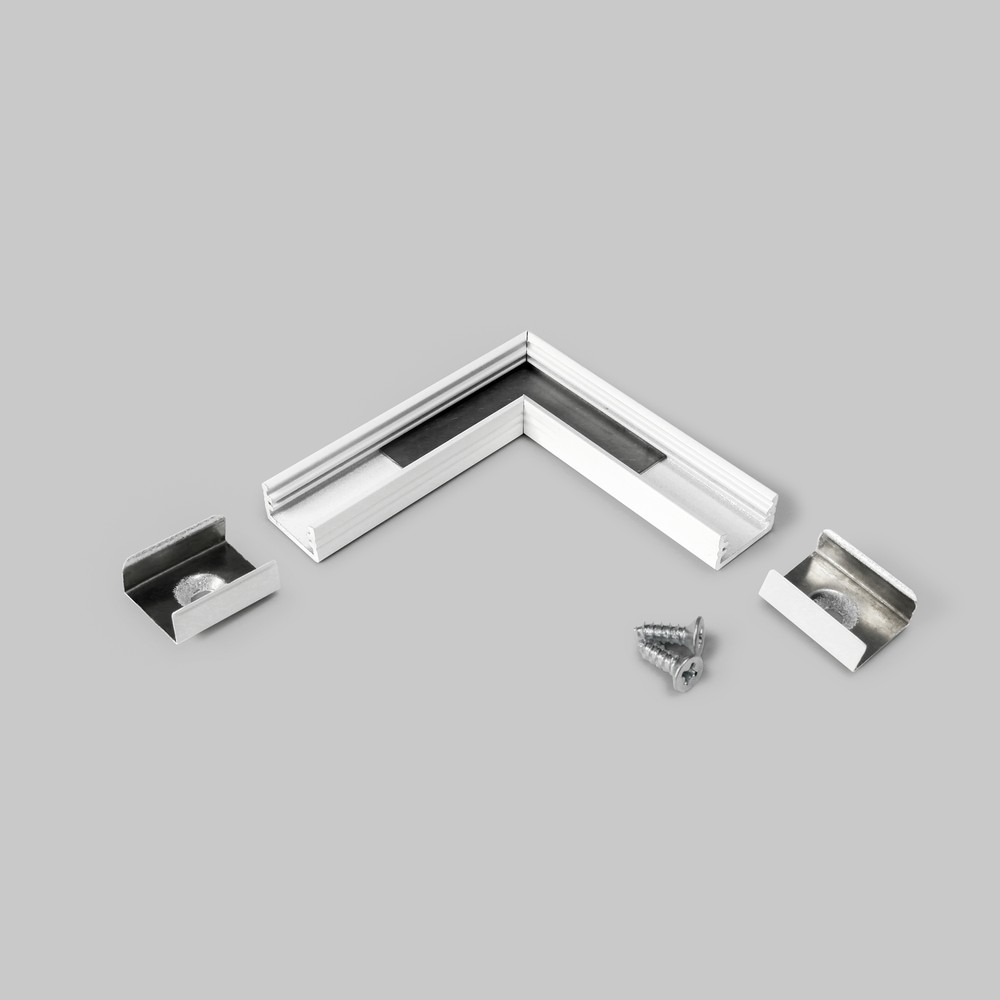 Profilsamler Slim8 90deg Hvid Lakeret fra Topmet