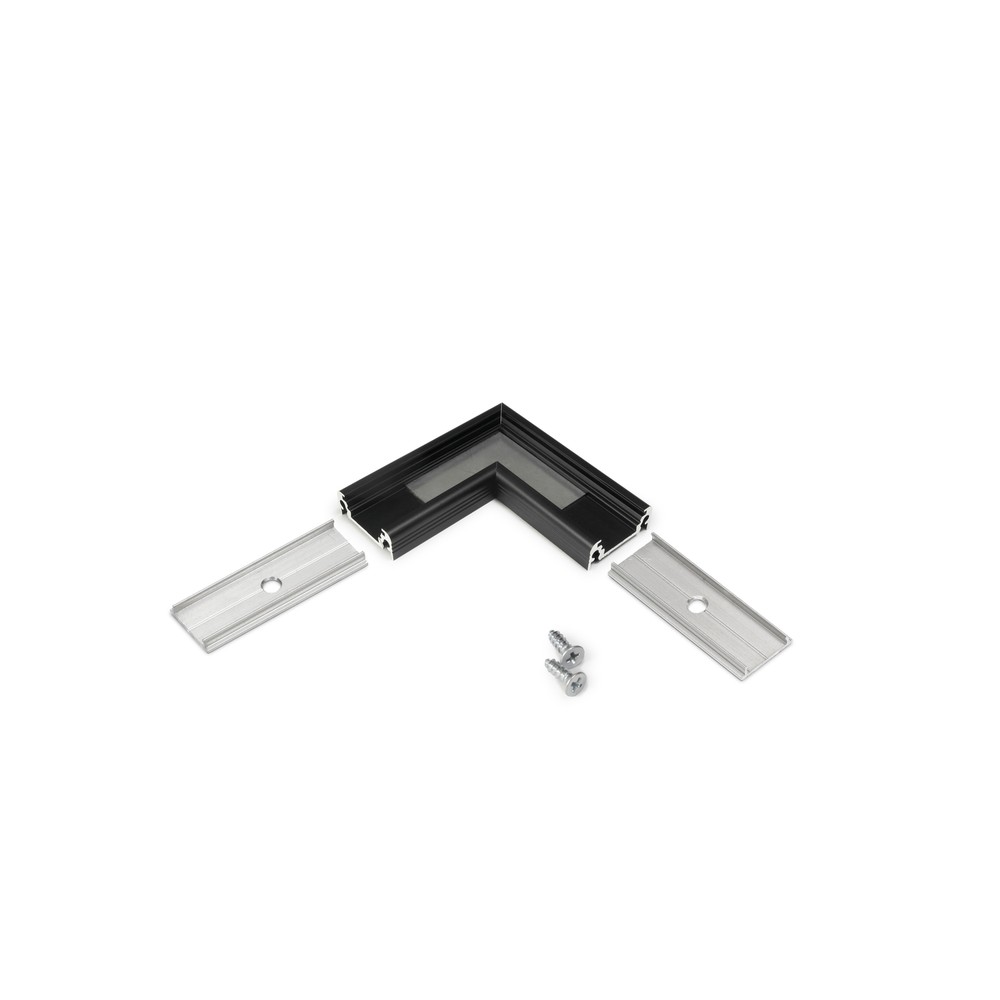 Profilsamler Surface10 90deg   Sort Anodiseret fra Topmet