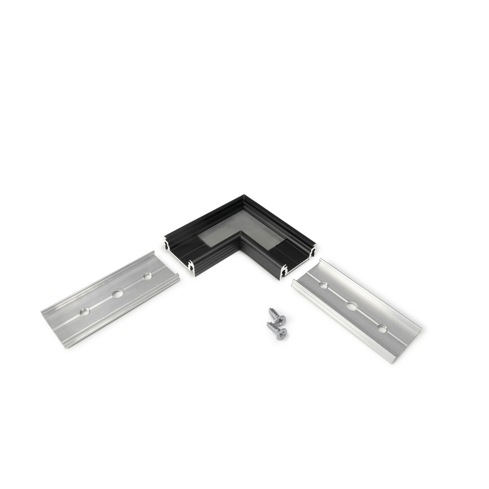 Profilsamler Surface14 90deg   Sort Anodiseret fra Topmet