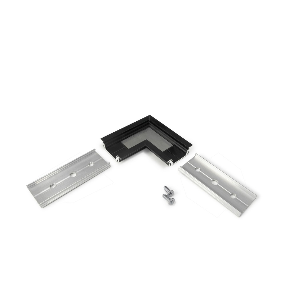 Profilsamler Groove14 90deg   Sort Anodiseret fra Topmet