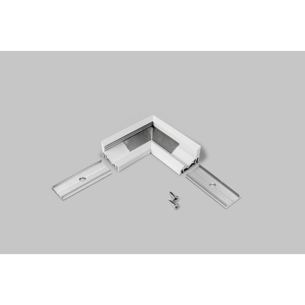 Profilsamler Corner10 90deg Hvid Lakeret fra Topmet