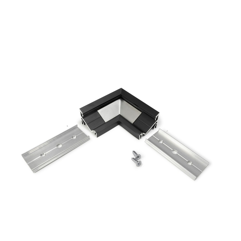Profilsamler Corner14 90deg   Sort Anodiseret fra Topmet