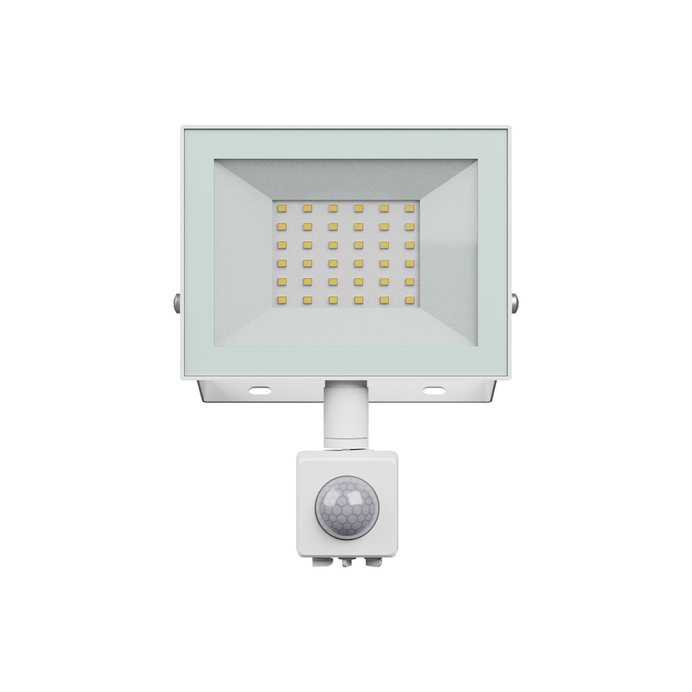 30w Projektør Med Sensor Ip44, Hvid, Arbejdslampe, Pir Sensor fra Spectrum