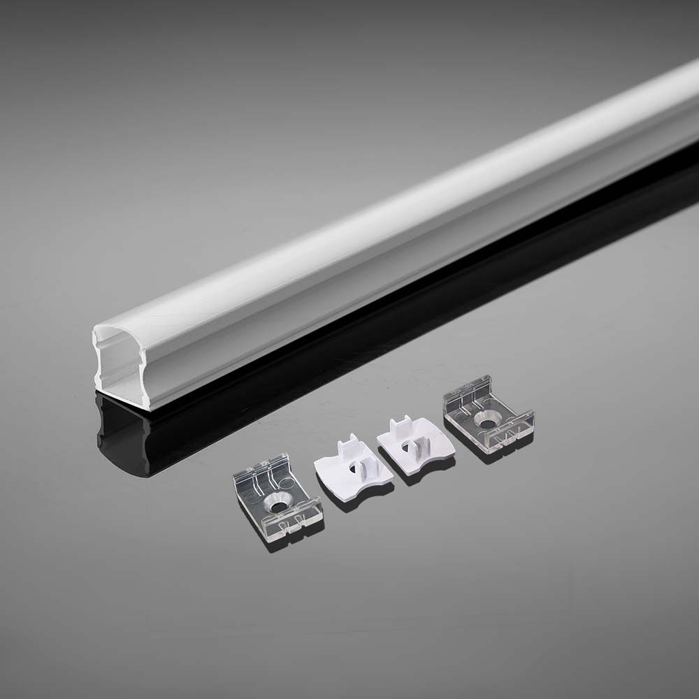 2m Hvid Aluminiumsprofil Til Led Strips Inkl. Diffuser, Til Overflademontering, Ip20 fra V-tac