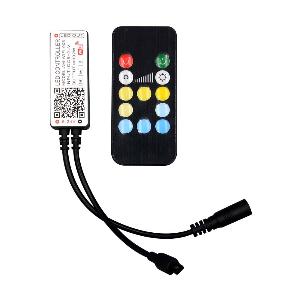 Wifi Led Controller Med Fjernbetjening, 12v 24v   Smart Life, Google Home, Cct Rgb, 72 144w fra V-tac
