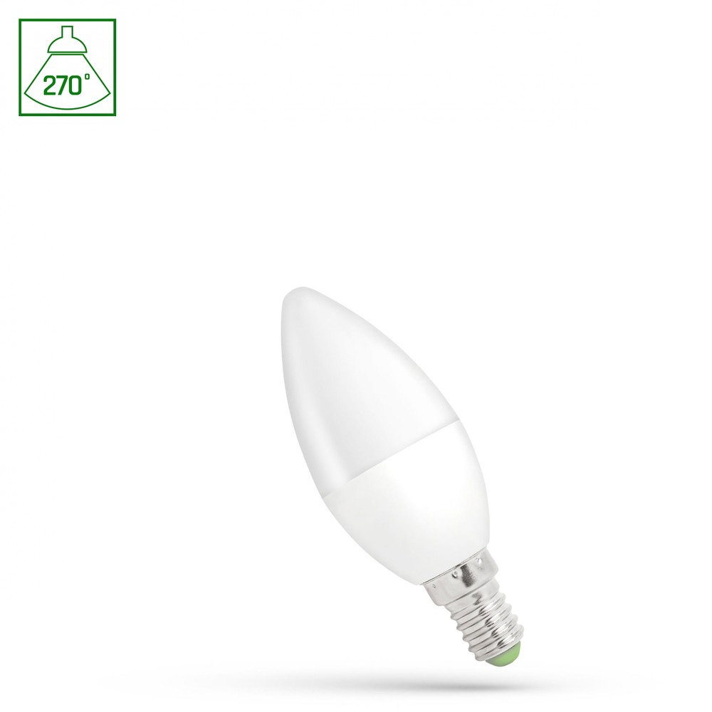 E14 1w Led Kertepære   6000k (kold Hvid)   Dæmpbar : Ikke Dæmpbar, Kulør : Kold fra Spectrum