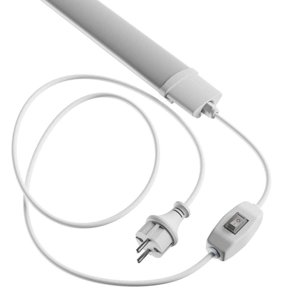 120cm 36w Led Armatur M. Stik Og Afbryder Ip65, 2m Kabel + Stik, Tænd Sluk Dæmpbar : Ikke Dæmpbar, Kulør : Neutral fra Spectrum