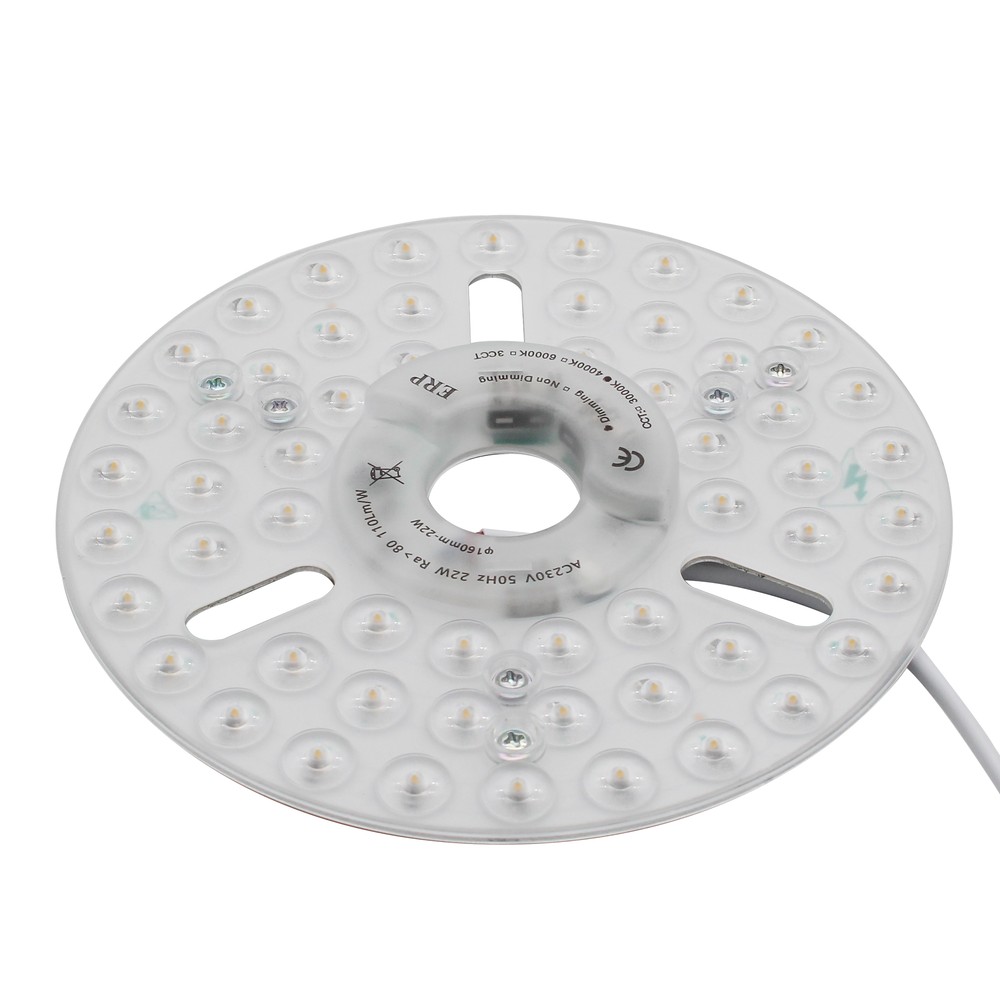 16cm 24w Dæmpbar Led Indsats Med Linser Flicker Free, Erstat G24, Cirkelrør Og Kompaktrør Dæmpbar : Dæmpbar, Kulør : Neutral fra Ledlife