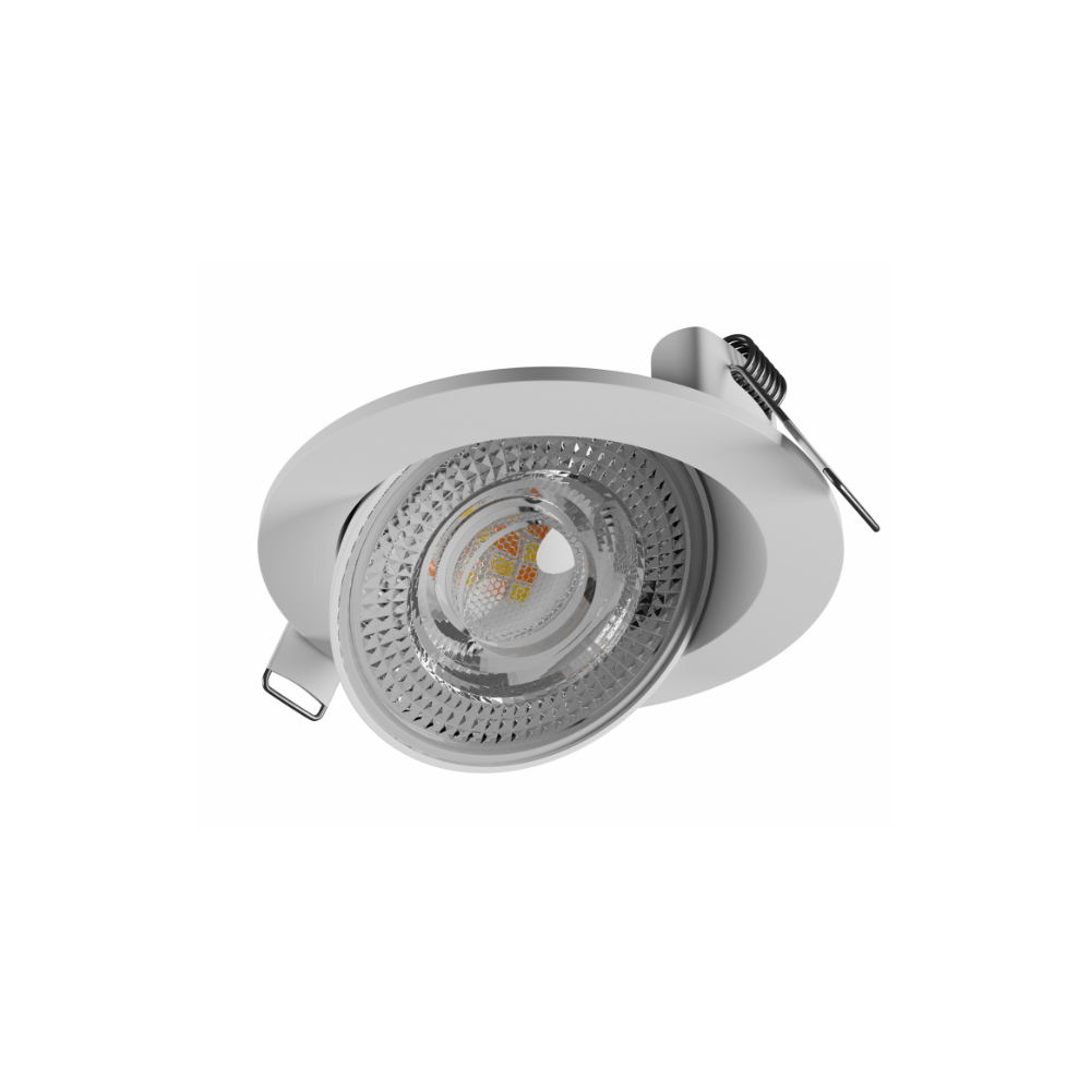 6,5w ø8,2cm Mobilo Led Indbygningsspot 130lm W, Cct, 36° Justerbar, Hvid Kant Kulør : Cct (varm Til Kold Hvid) fra Spectrum