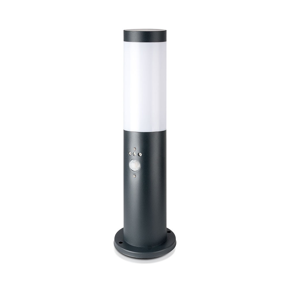 Pullertlampe Med Pir Sensor E27   Rustfrit Stålhus (45 Cm), Grå, Ip44 fra V-tac