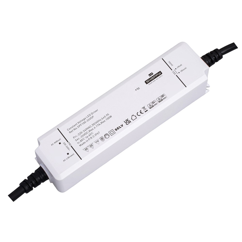 100w 24v Dc Strømforsyning 4.16a, Ip67 Vandtæt, Vandtæt fra Snappy