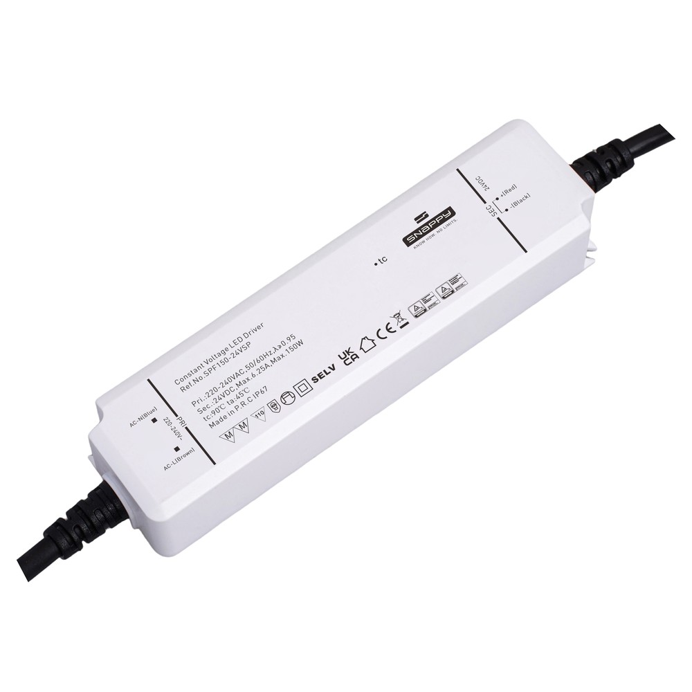 150w 24v Dc Strømforsyning 6.25a, Ip67 Vandtæt fra Snappy