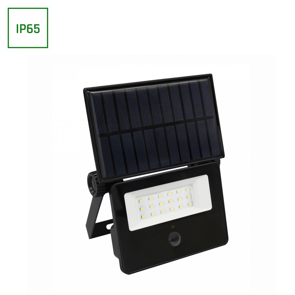 10w Solcelle Led Projektør Med Sensor Ip65, Pir Sensor, Aftageligt Solpanel, Udendørs fra Spectrum