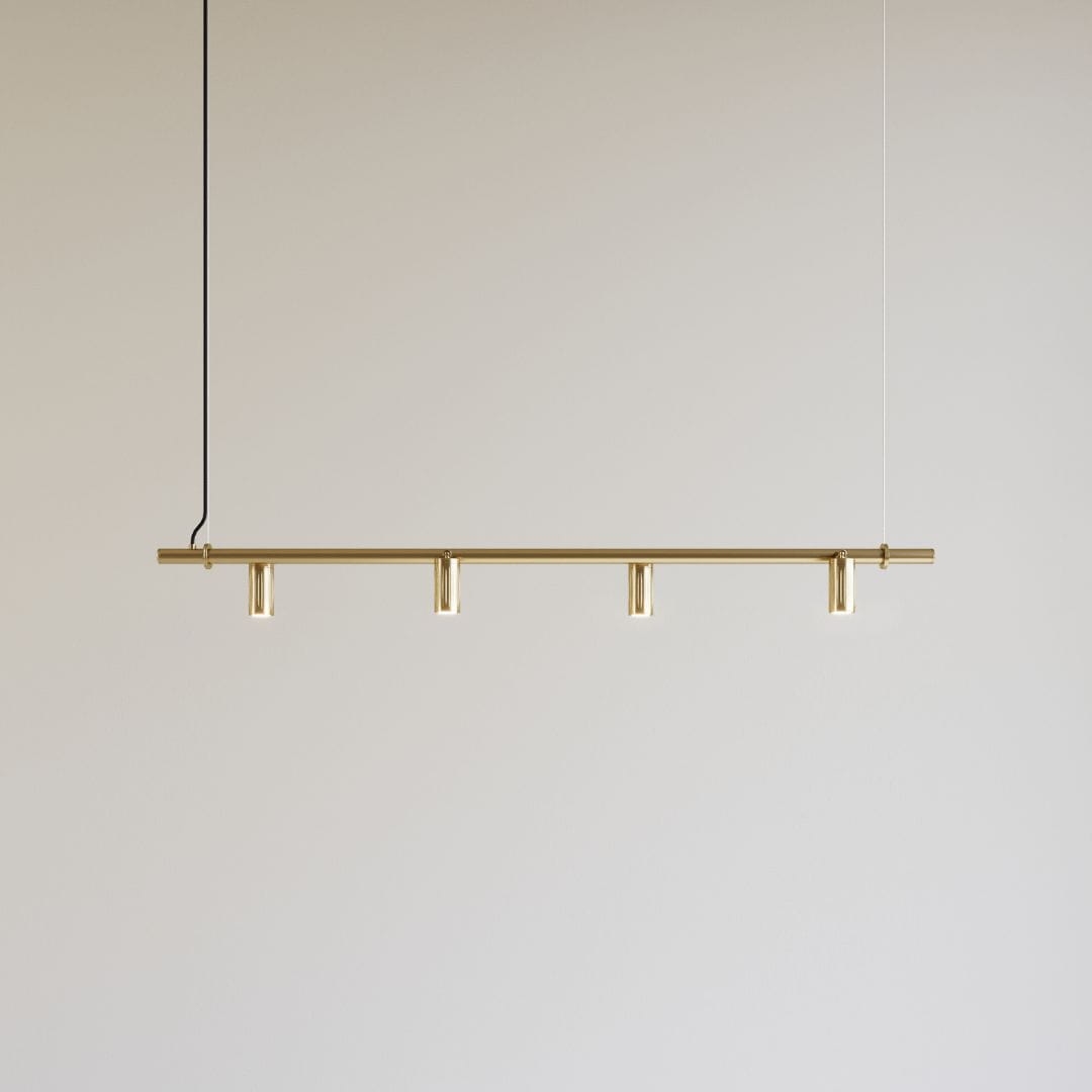 Pipe 4 Pendel   Messing     fra Rama Lights