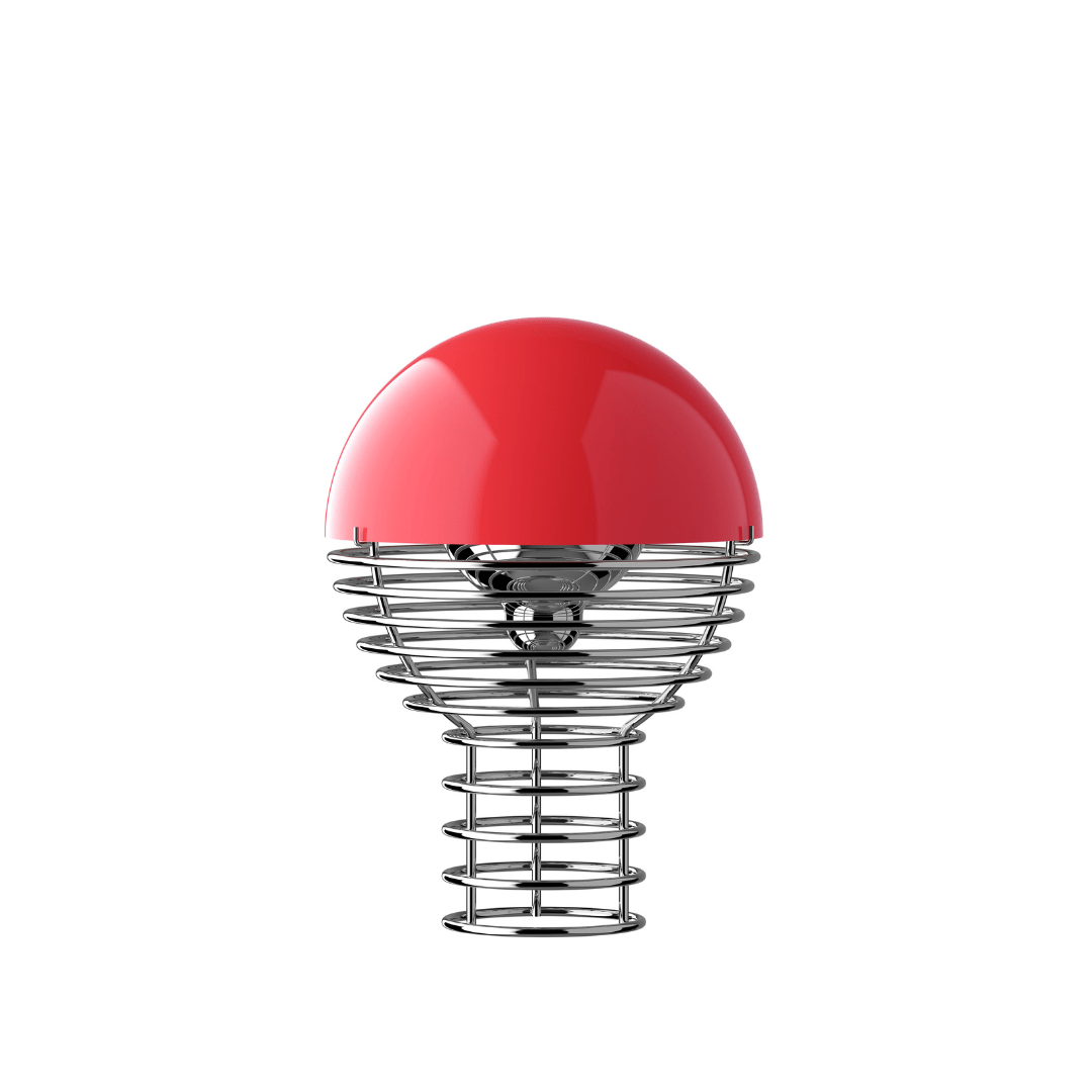 Wire Portable Bordlampe   Rød     fra Verpan