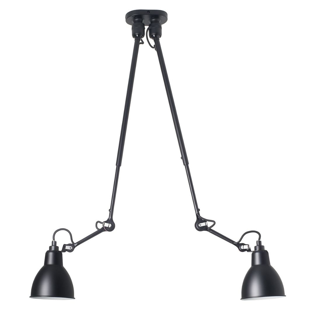 302 Double Loftlampe Sort     fra Lampe Gras