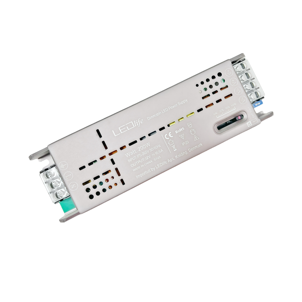 200w 12v Dc Dæmpbar Slide Strømforsyning 16,6a fra Ledlife