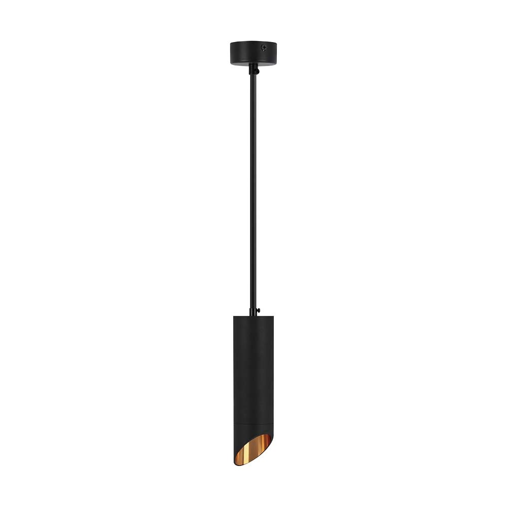 Gu10 Pendel I Sort Aluminium, ø5,5cm 30cm Lang, Ip20 Indendørs, Uden Lyskilde fra V-tac