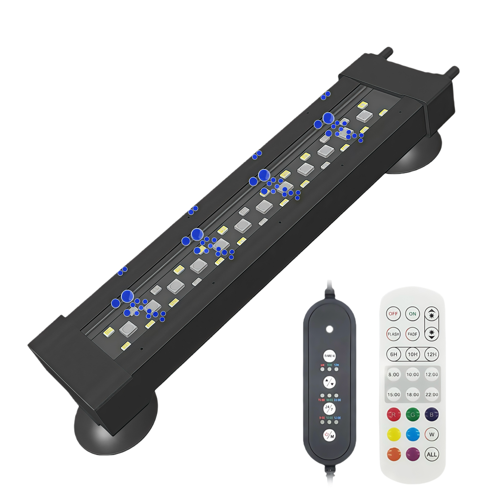30 Cm Akvarie Armatur 10w, Kan Bruges Med Luftpumpe, Rgb+nw, Ip68 fra Ledlife