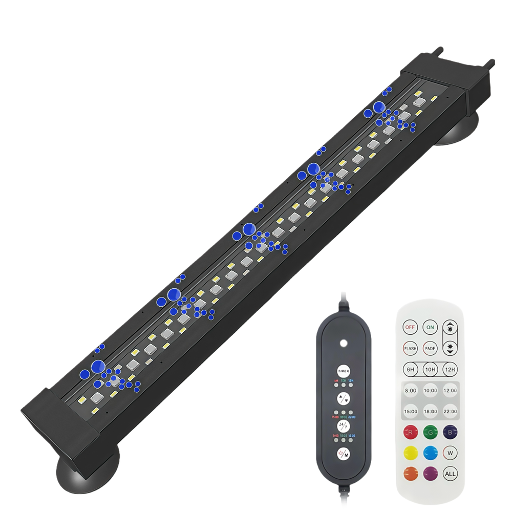 40 Cm Akvarie Armatur 12w, Kan Bruges Med Luftpumpe, Rgb+nw, Ip68 fra Ledlife