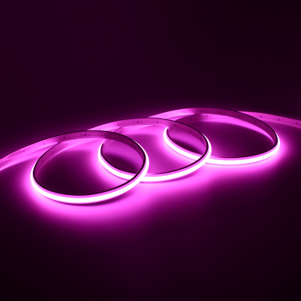 5m 9w M Rosa Dot Free Cob Led Strip 24v Dc, Ip67, 240 Led M, 5 års Garanti fra Ledlife
