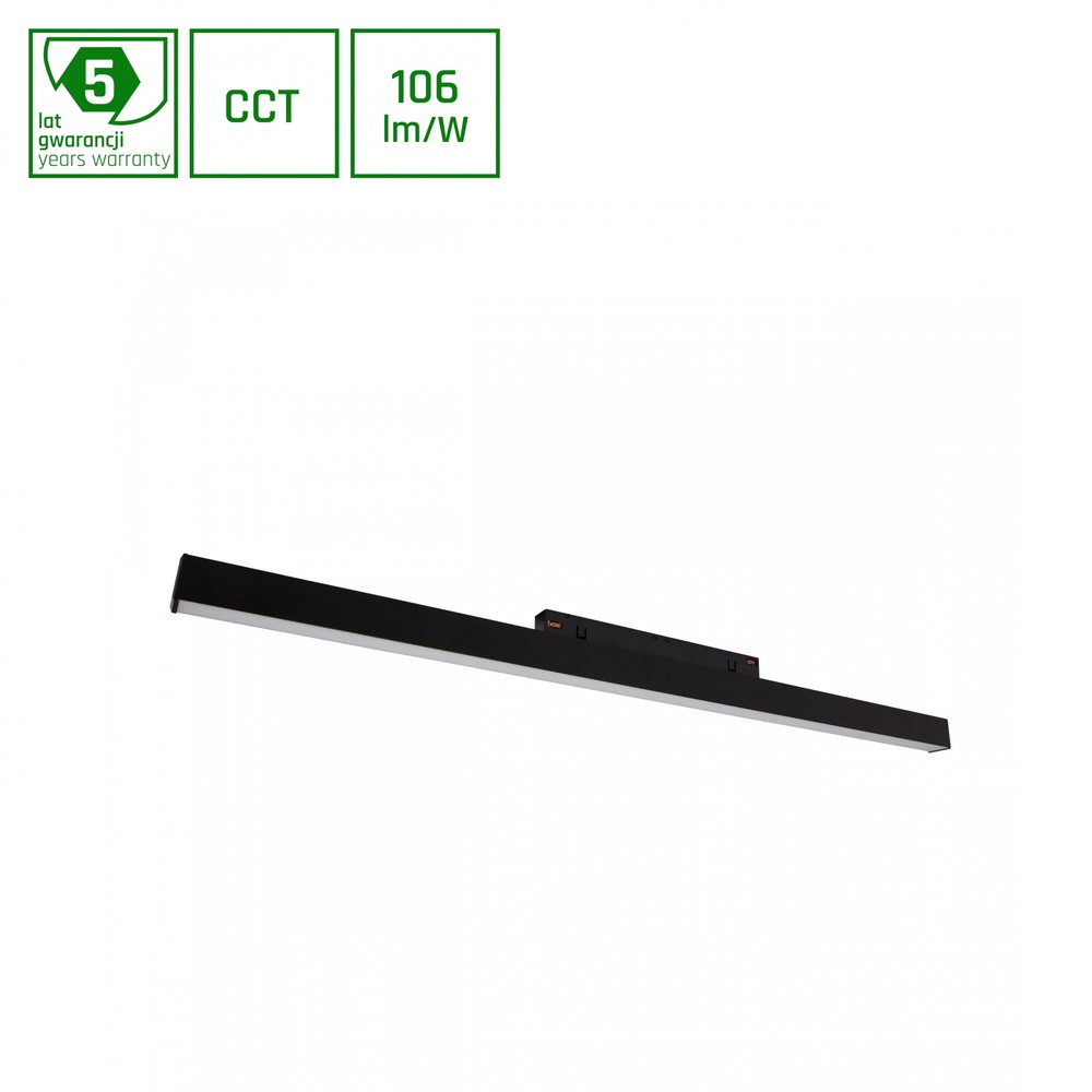 Shift Cct Line M Lineær Armatur 17w 602x23x42mm, 100°, Sort, Cct Switchw Kulør : Cct (varm Til Kold Hvid) fra Spectrum