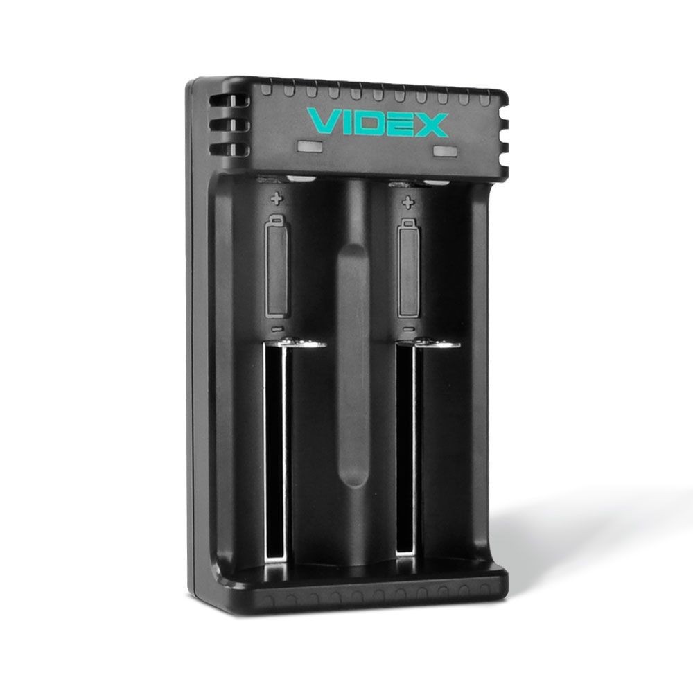 Universal Batterioplader Til Li Ion Imr 2 Kanaler, 1000ma, Micro Usb, Led Indikator fra Videx