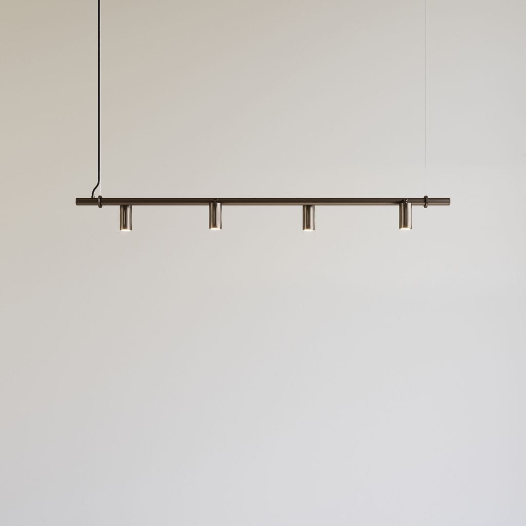 Pipe 4 Pendel   Bruneret Messing     fra Rama Lights