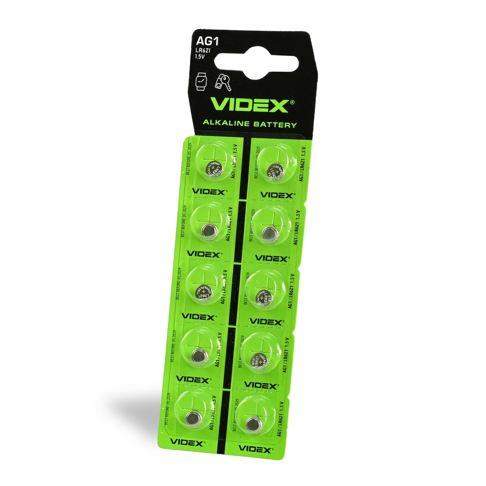 10 Stk. Ag1 Lr621   Alkaline Batteri fra Videx