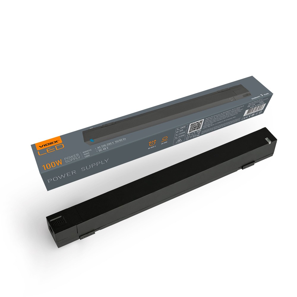 Strømforsyning 100w   Til Magnetisk Slank Skinnespot System, 230v, Forbrug: 100 fra Videx