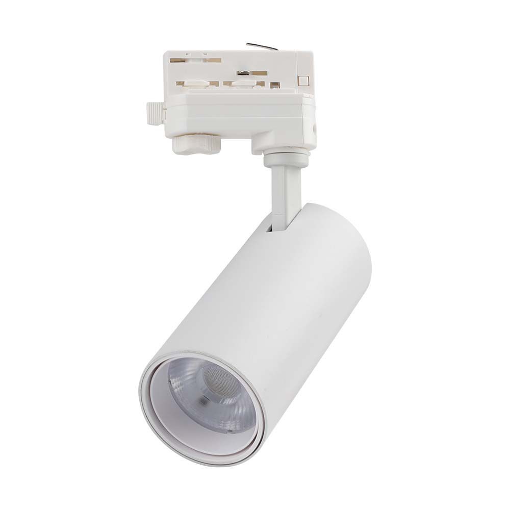 30w 3 Faset Cct Skinnespot, Ra90 3 I 1 Farveskift, Hvid, Cob Led Kulør : 3 I 1 fra V-tac