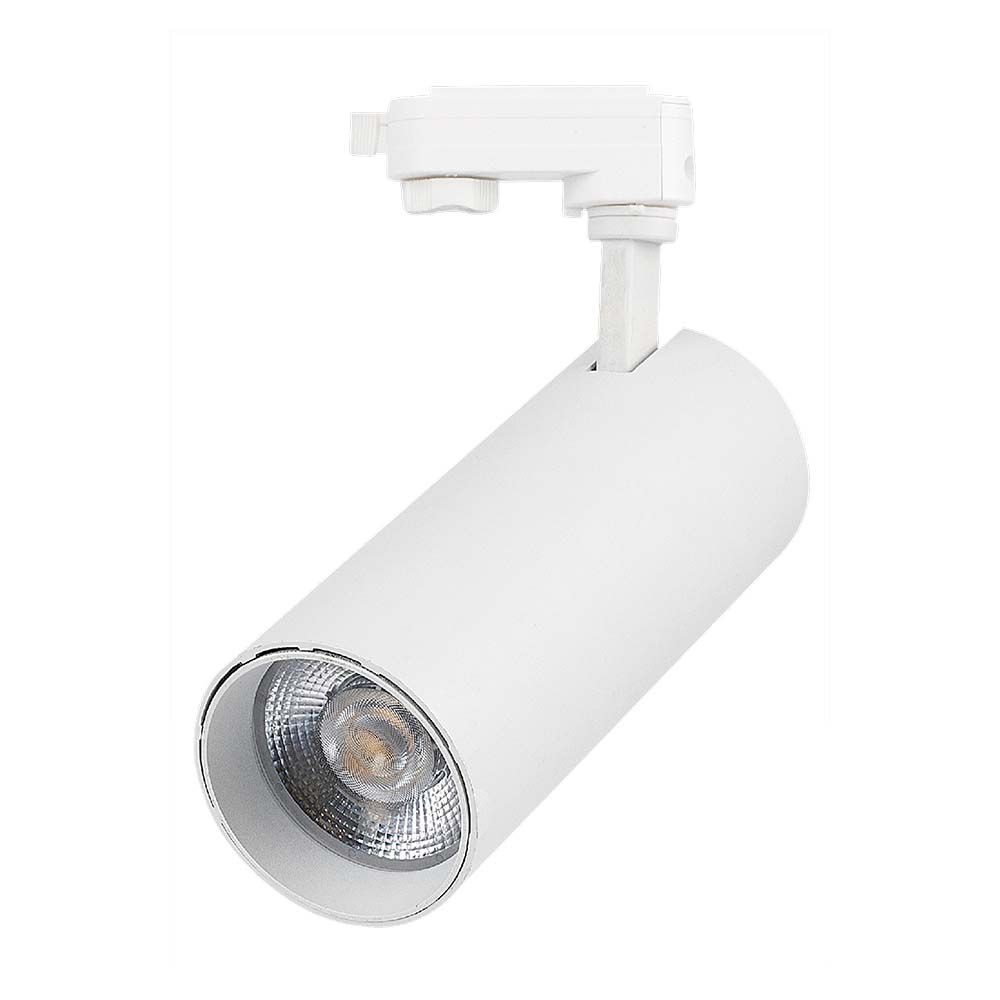 Vt 47050 Skinnespot 40w   Cob Led, 3i1, Hvidt Hus, Hvid Reflektor, Hvid Bagdæksel   Kulør : 3 I 1 fra V-tac