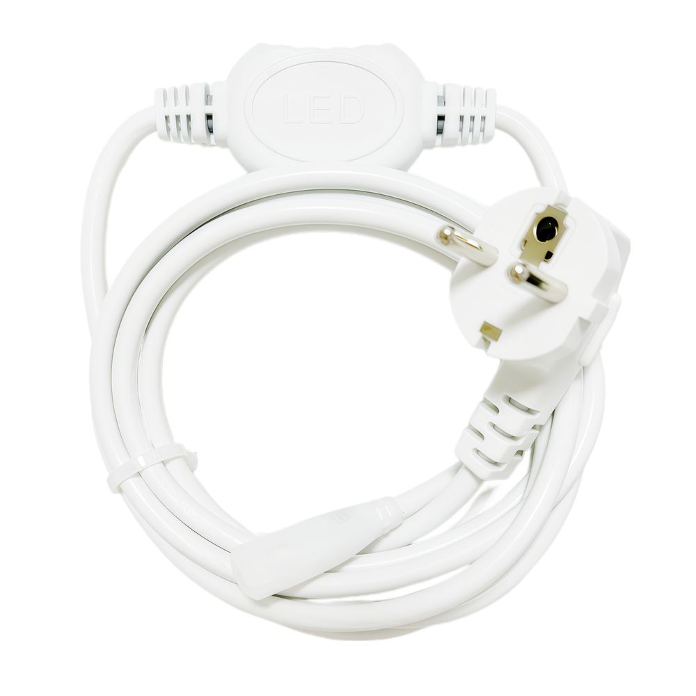 3m Vandtæt Stik Til 230v Led Strip Neon Cob 3 Meter, Inkl. Endeprop, 230v fra Ledlife