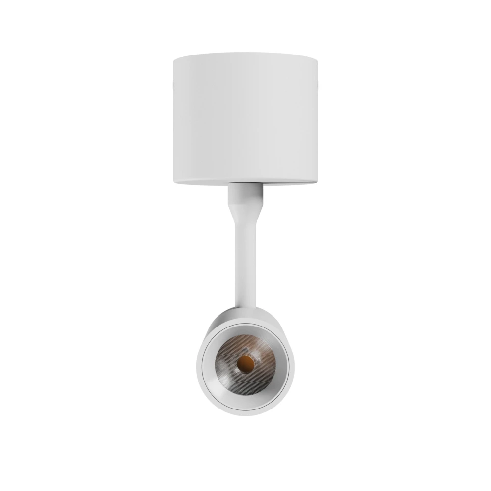 S Spot Lampe 6w Overflademonteret, Cct, 230v, 30°, Ip20, 35x122x184mm, Hvid, Dæmpbar : Ikke Dæmpbar fra Spectrum