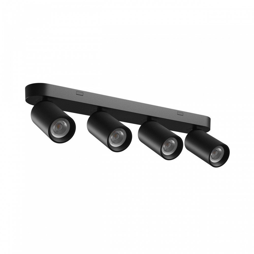 Loftlampe Med 4 Spots, Gu10 Sort, Ip20 Indendørs, Uden Lyskilde fra Spectrum