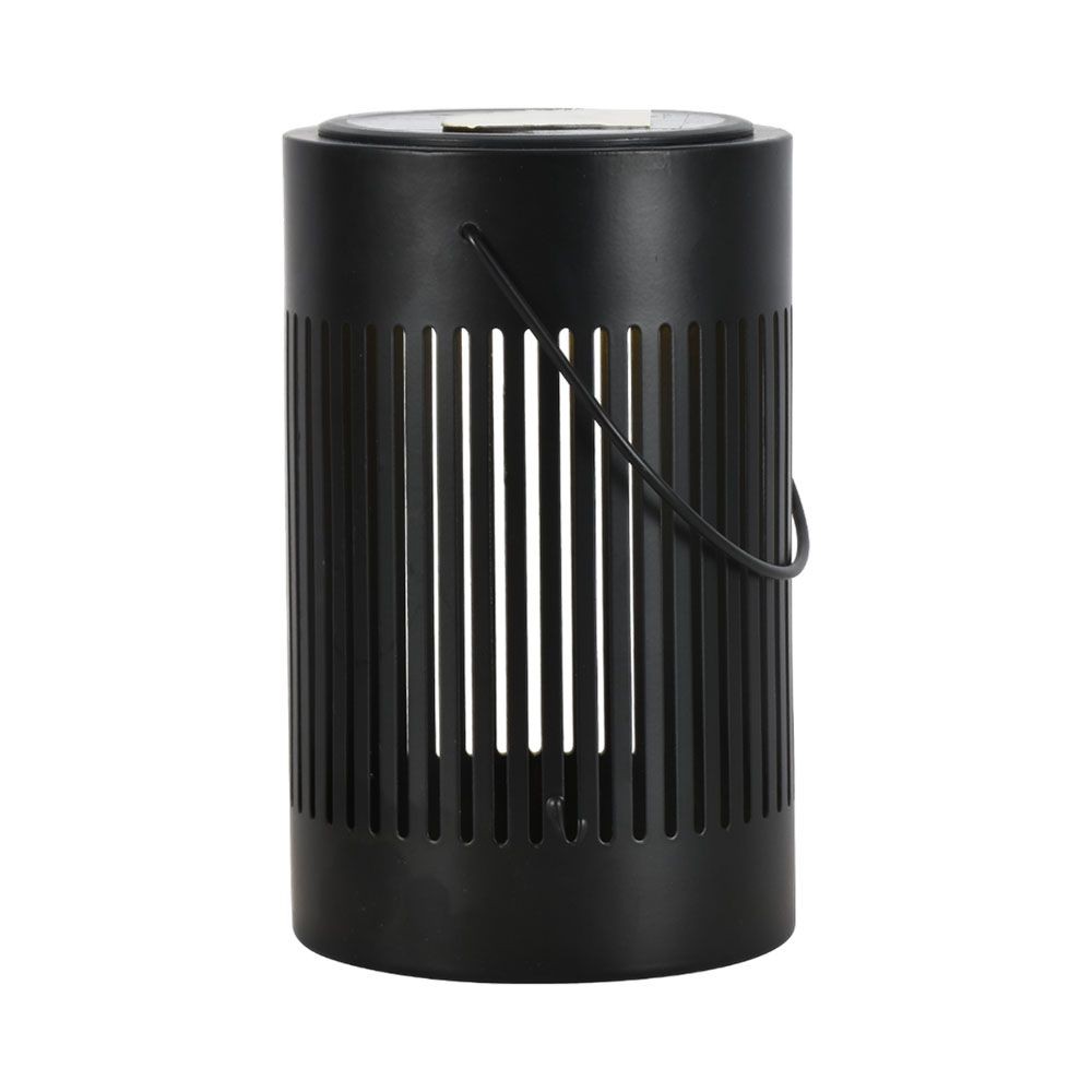 0,5w Solara Led Gulvlampe   Bordlampe   Solcelle, Ip44, Sort Metal, Varm Hvid, Genopladelig, Udendørs   Kulør : Varm fra V-tac