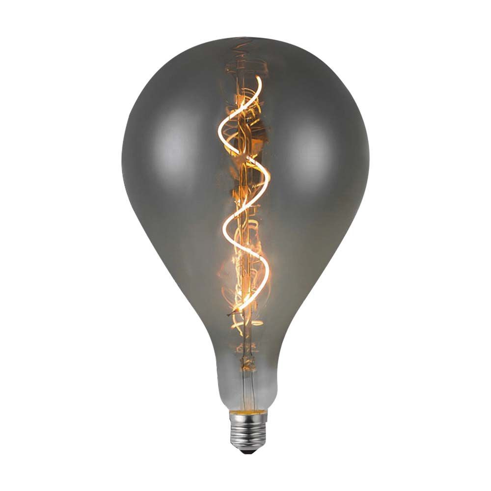 E27 4w Led Filament Spiralpære A160, Smoky Glas, Varm Hvid Kulør : Varm fra V-tac