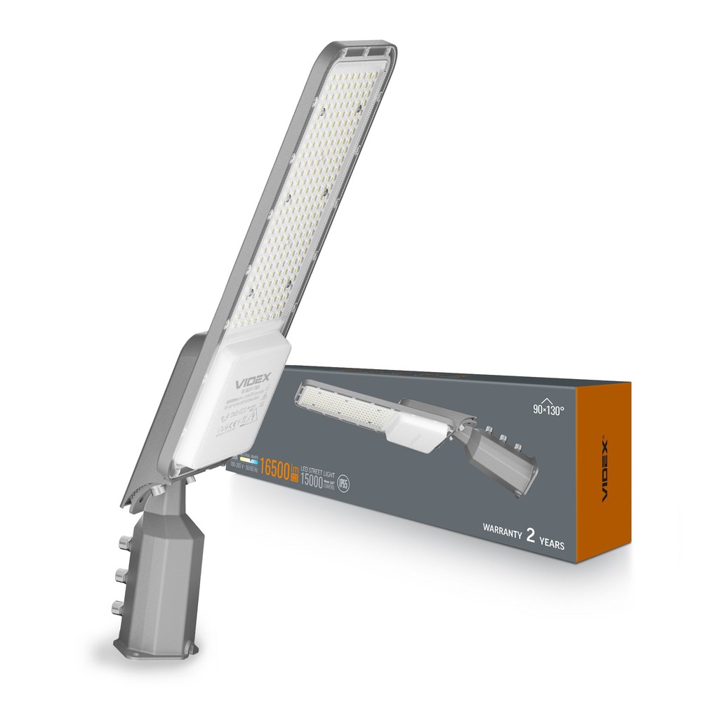 150w Led Gadelampe 110lm W, Ip65, 5000k, Udendørs, 15.000lm Kulør : Neutral fra Videx