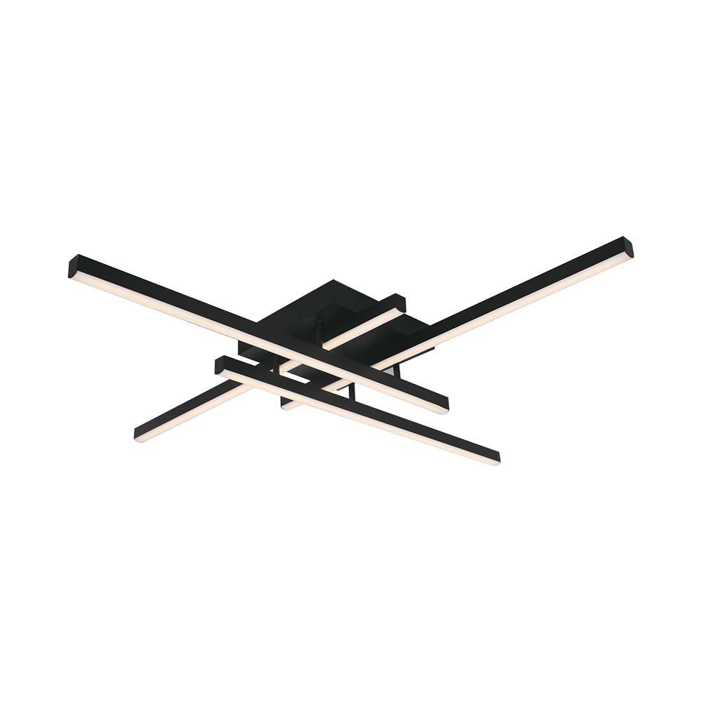 38w Led Loftslampe 85x85cm, Dæmpbar, Sort, 4000k, Moderne Design Dæmpbar : Dæmpbar, Kulør : Neutral fra V-tac