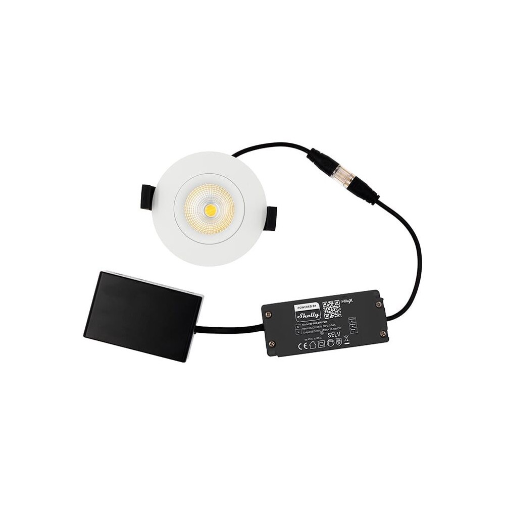 Hilux Ds8 Tilt360   Shelly Smart Led Indbygningsspot, Ra95, 2200 6500k, Hvid fra Light Solutions