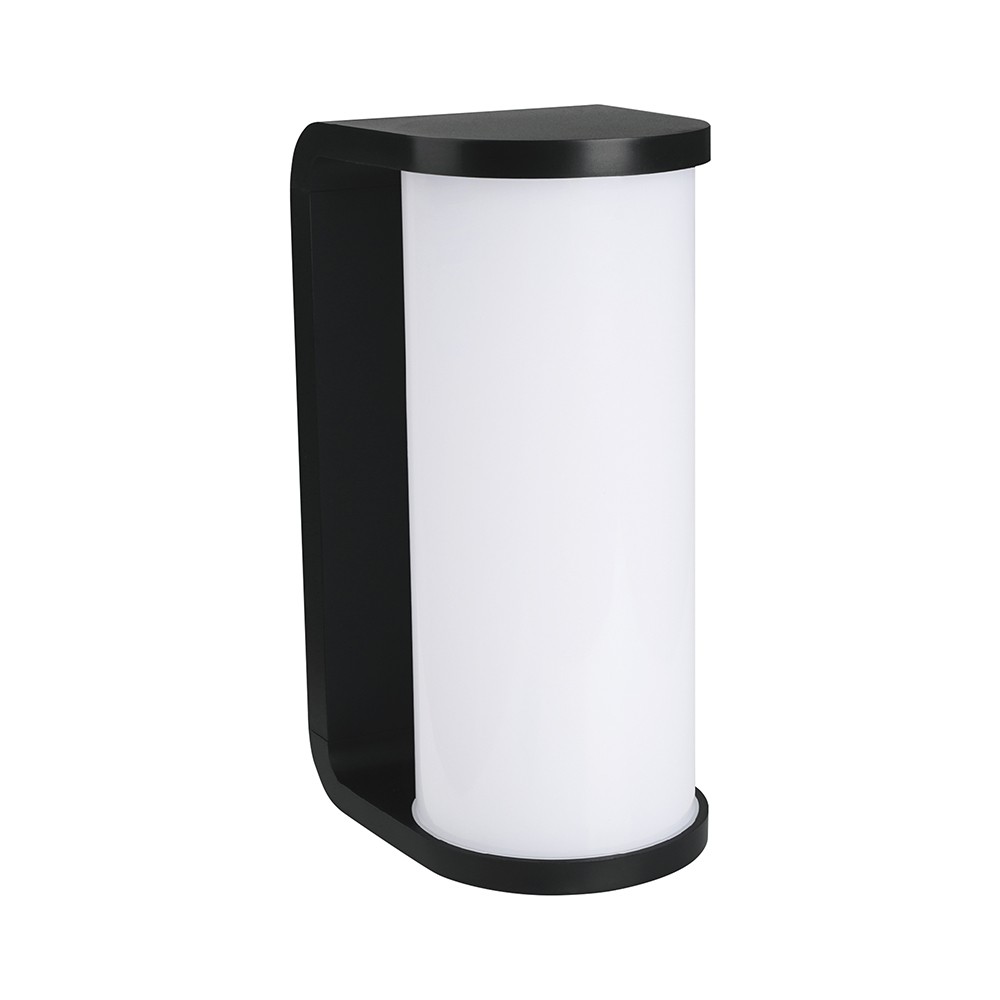 12w Cct Led Væglampe   Ip65, Sort, 3 I 1 Farveskift, 1760lm, Inkl. Lyskilde   Kulør : 3 I 1 fra V-tac