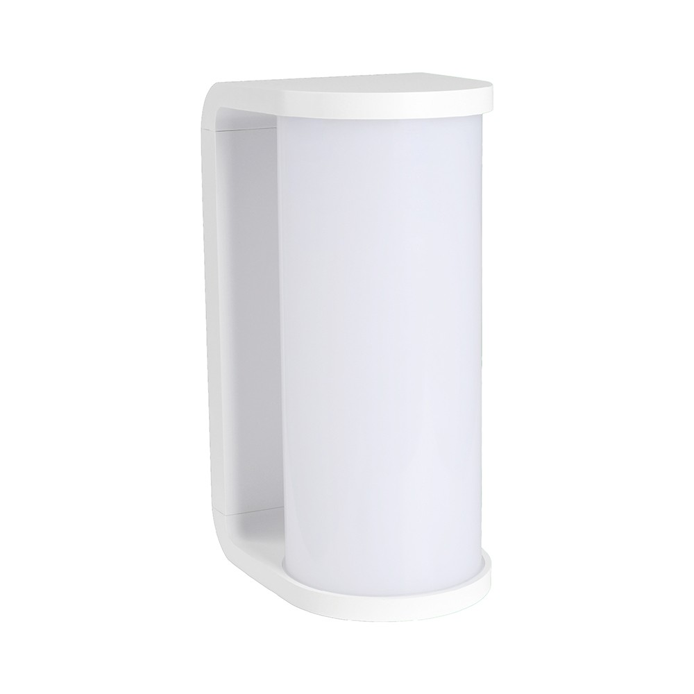 12w Moderne Væglampe, 140lm W   Ip65, Hvid, Dæmpbar, Cct, Inkl. Lyskilde   Kulør : 3 I 1 fra V-tac
